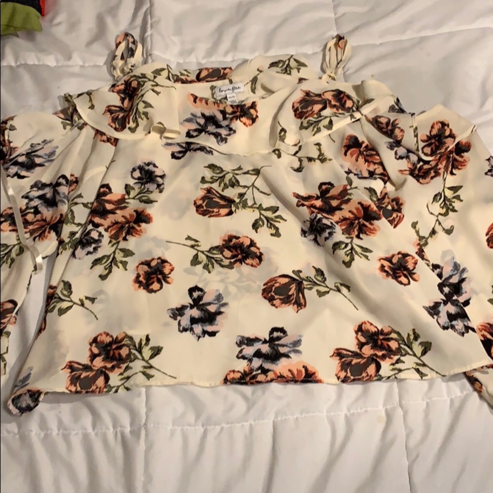 Long sleeve floral blouse size xl